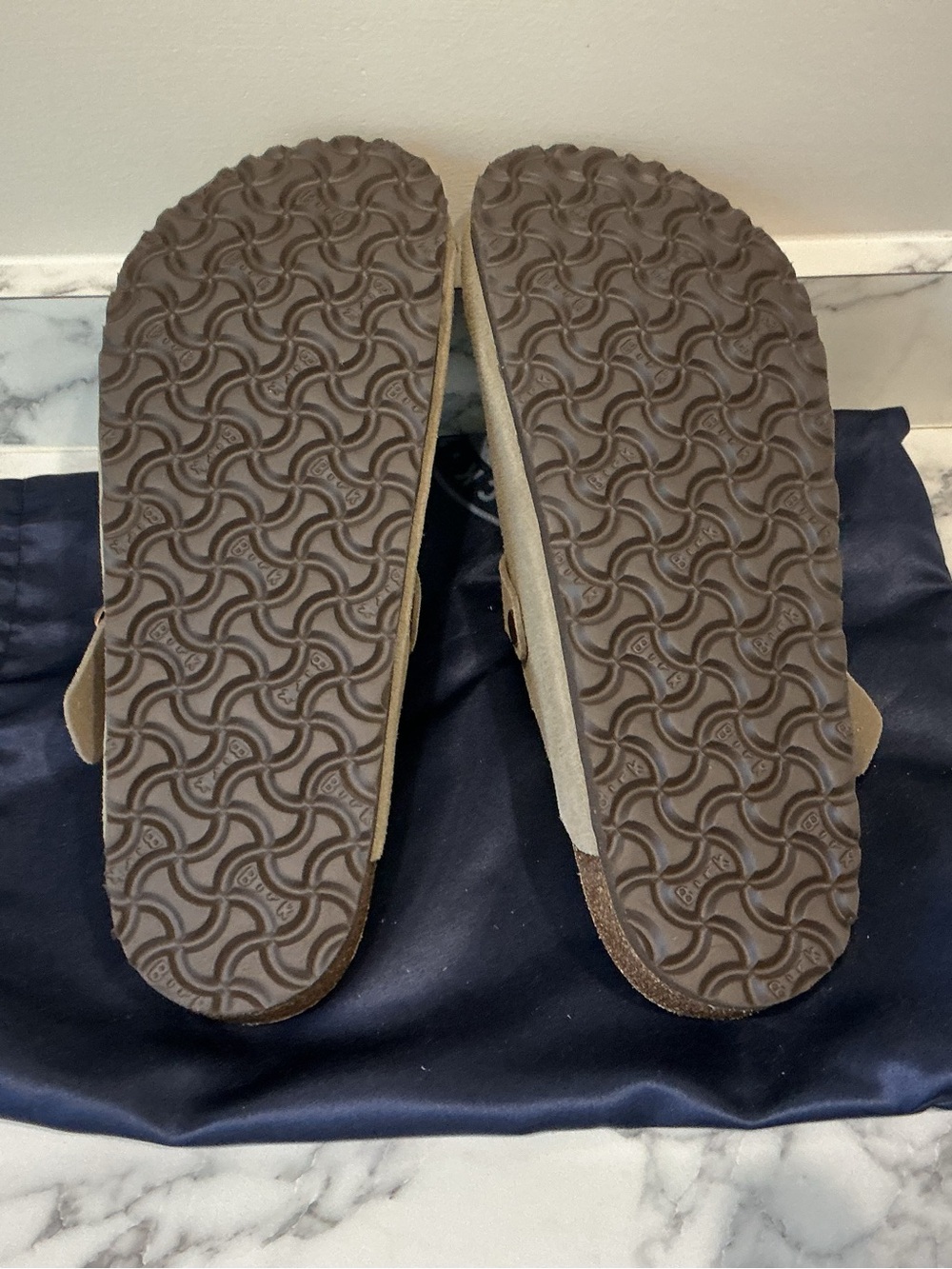 Birkenstock Taupe Suede Boston Clog - Men's Slip-On - Picture 4 of 4